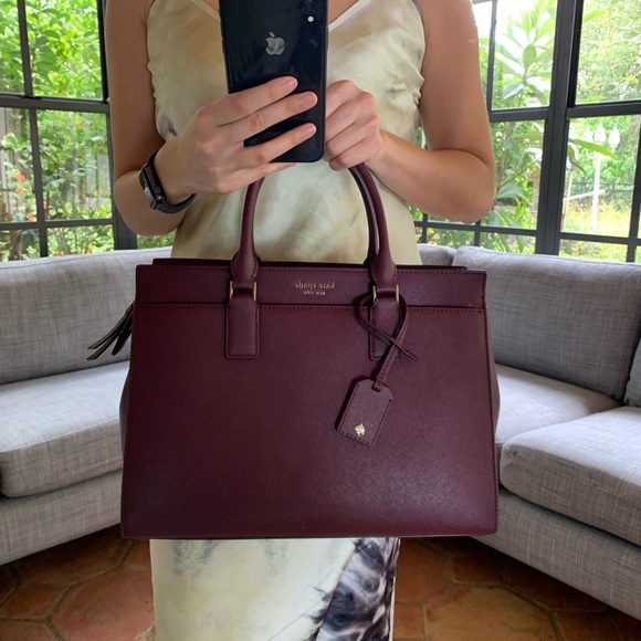 LARGE SATCHEL CAMERON CHERRYWOOD KATE SPADE BAG - Picture 3 of 14